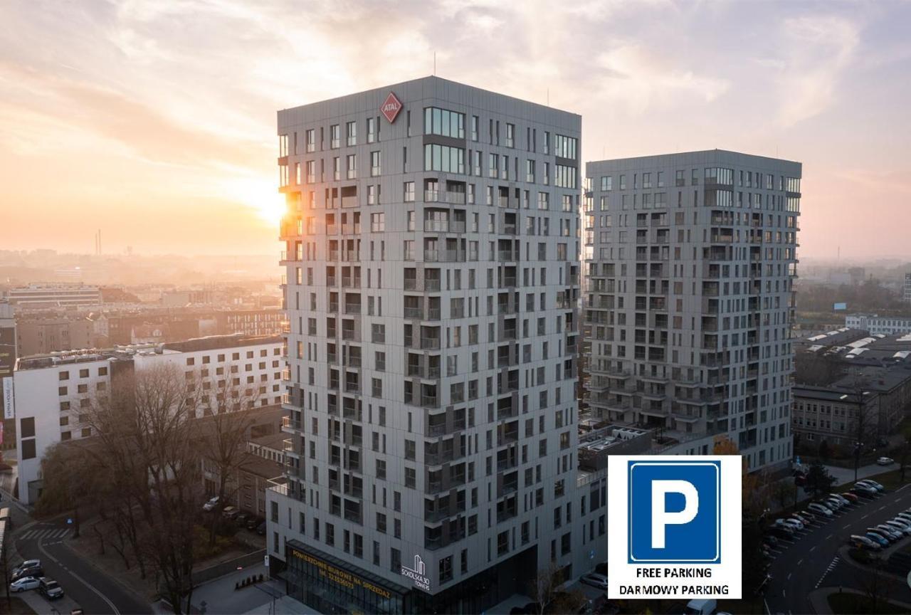 15 Pietro Sokolska 30 Towers Apartments - New- Lux- Parking- Sauna- Gym- And Good View From 15Th Floor Катовице Екстериор снимка